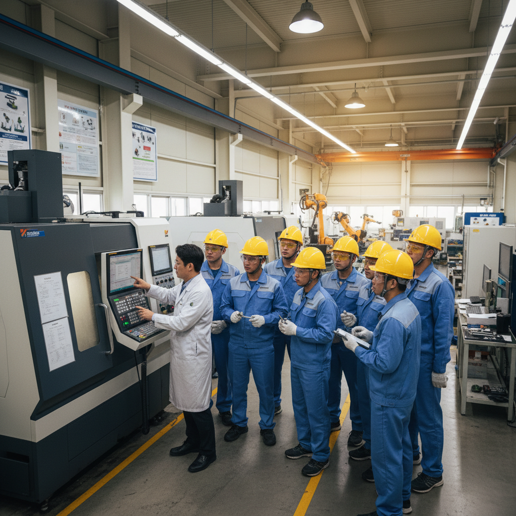 Korean specialized-technology students learning practical technical skills